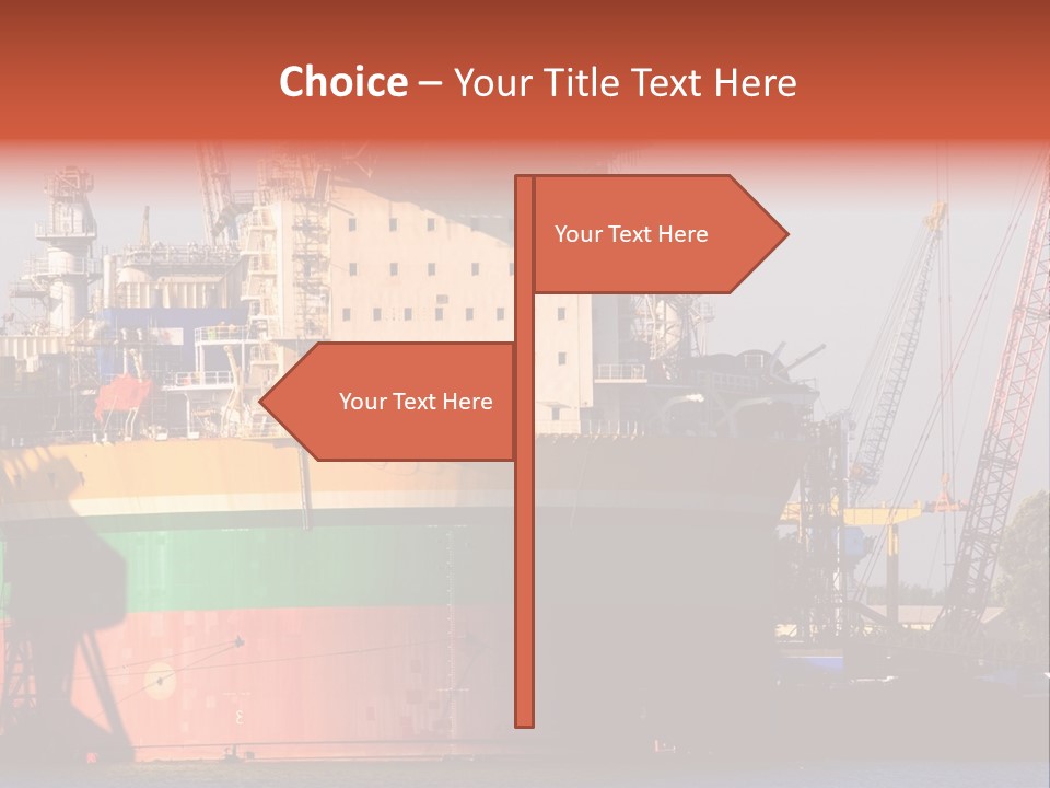 A Large Green And Yellow Boat In A Body Of Water PowerPoint Template