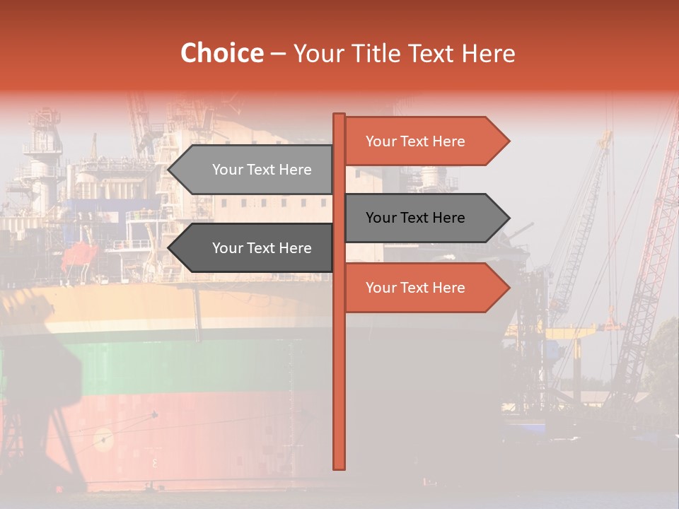 A Large Green And Yellow Boat In A Body Of Water PowerPoint Template