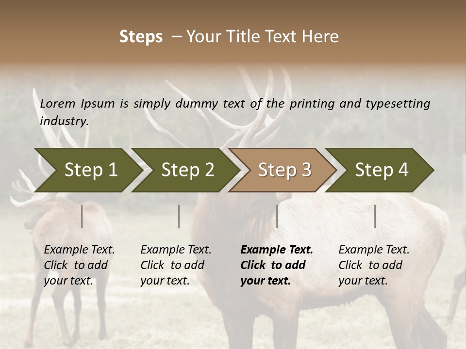Caribou Elk Wapiti PowerPoint Template