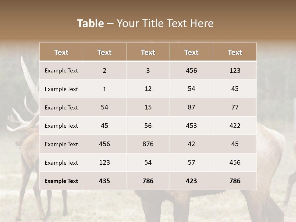 Caribou Elk Wapiti PowerPoint Template