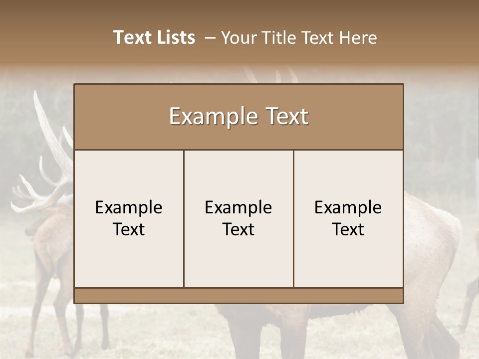 Caribou Elk Wapiti PowerPoint Template