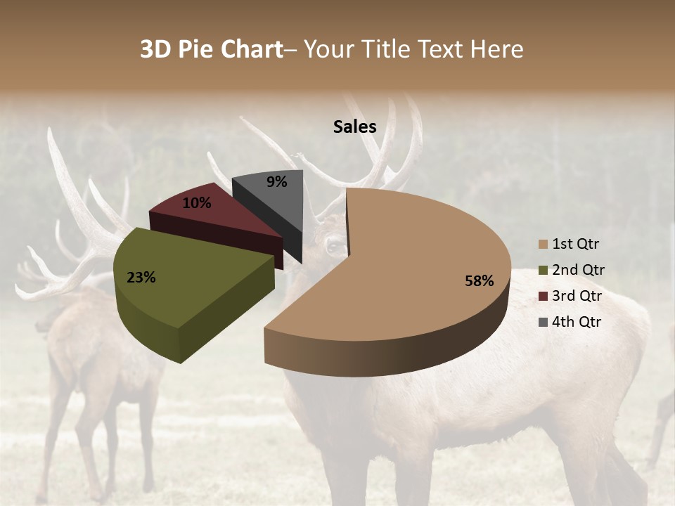Caribou Elk Wapiti PowerPoint Template