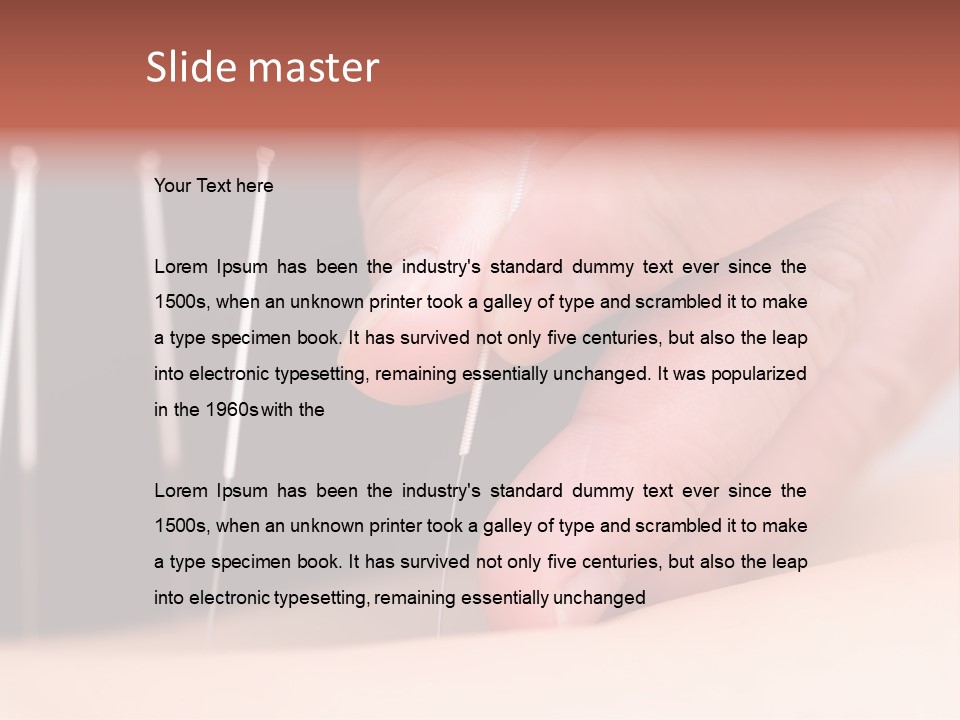 A Person Is Holding Needles In Their Hand PowerPoint Template