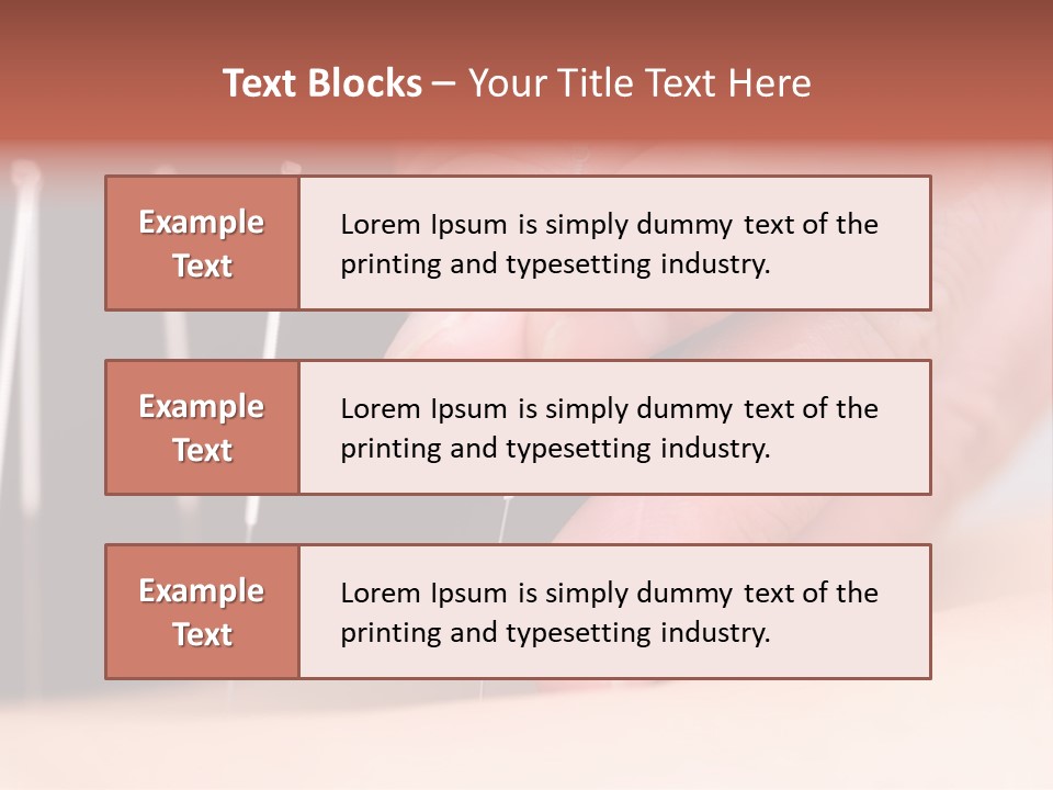 A Person Is Holding Needles In Their Hand PowerPoint Template