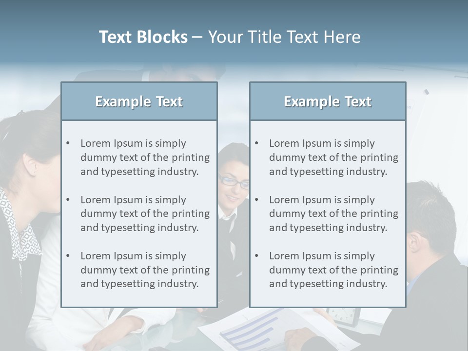 A Group Of Business People Looking At A Presentation PowerPoint Template