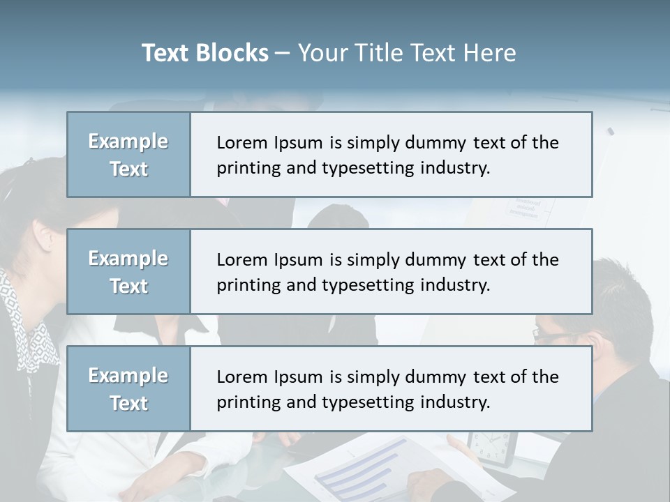 A Group Of Business People Looking At A Presentation PowerPoint Template