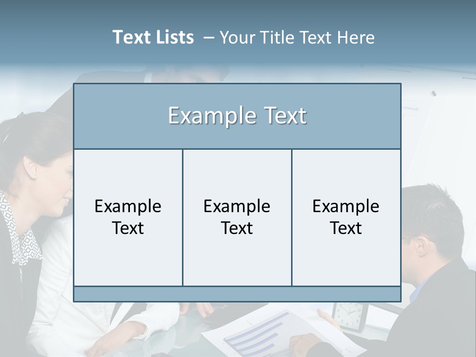 A Group Of Business People Looking At A Presentation PowerPoint Template