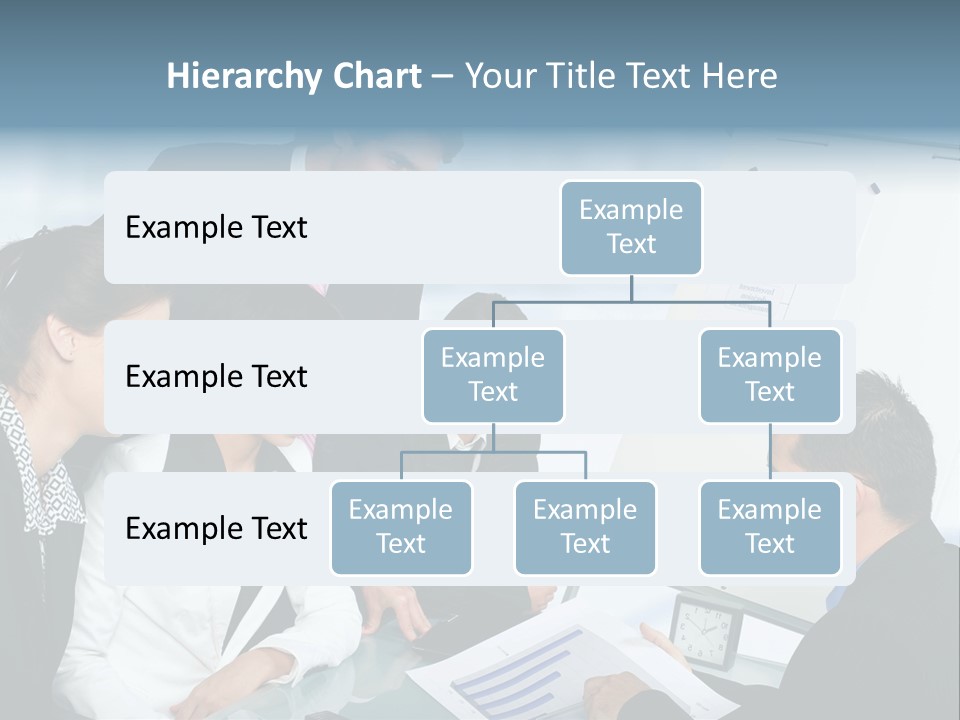 A Group Of Business People Looking At A Presentation PowerPoint Template