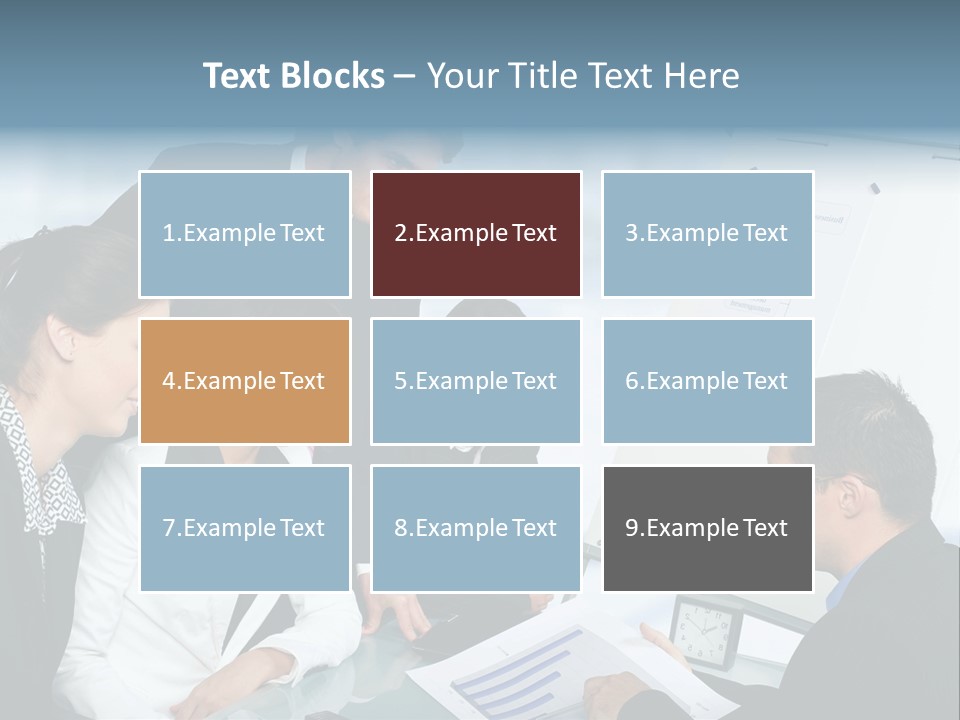 A Group Of Business People Looking At A Presentation PowerPoint Template