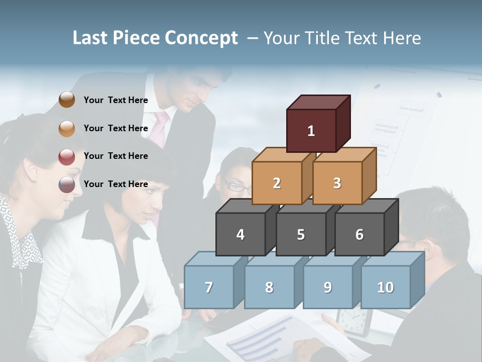 A Group Of Business People Looking At A Presentation PowerPoint Template