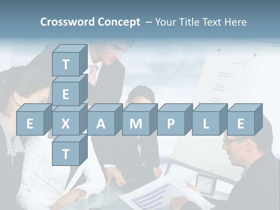 A Group Of Business People Looking At A Presentation PowerPoint Template
