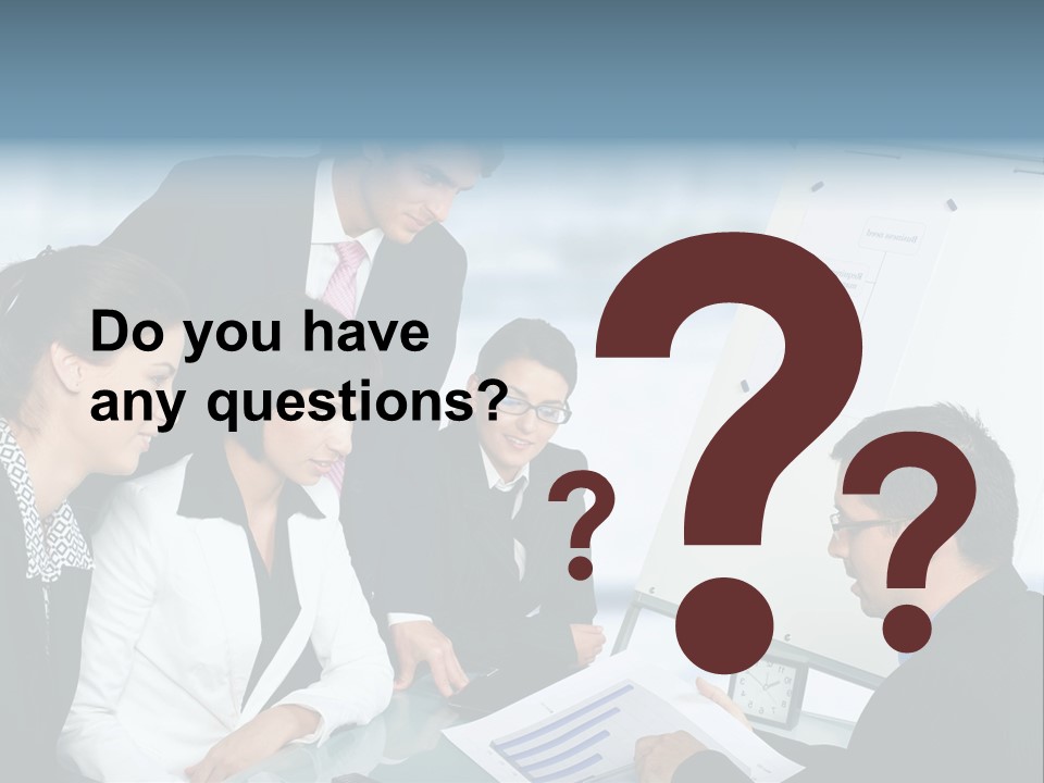 A Group Of Business People Looking At A Presentation PowerPoint Template