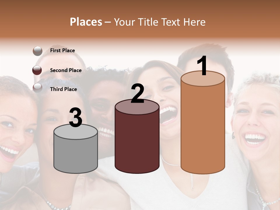 A Group Of People Are Smiling For The Camera PowerPoint Template