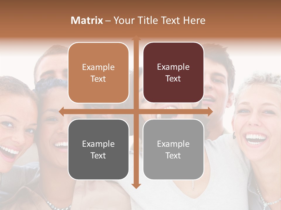 A Group Of People Are Smiling For The Camera PowerPoint Template