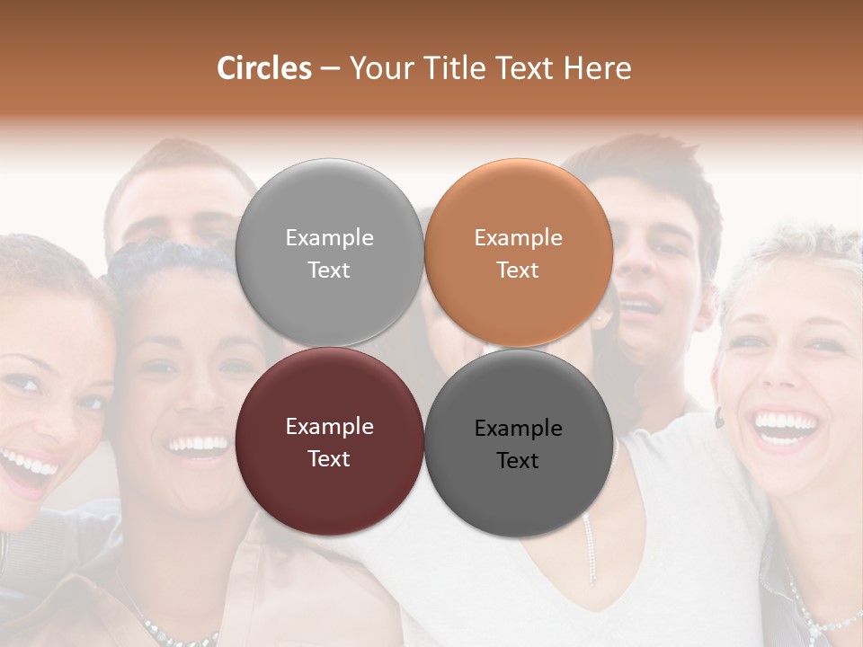 A Group Of People Are Smiling For The Camera PowerPoint Template