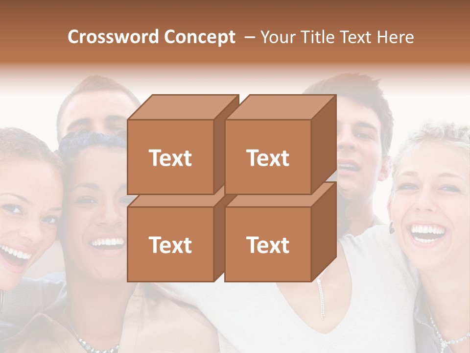 A Group Of People Are Smiling For The Camera PowerPoint Template