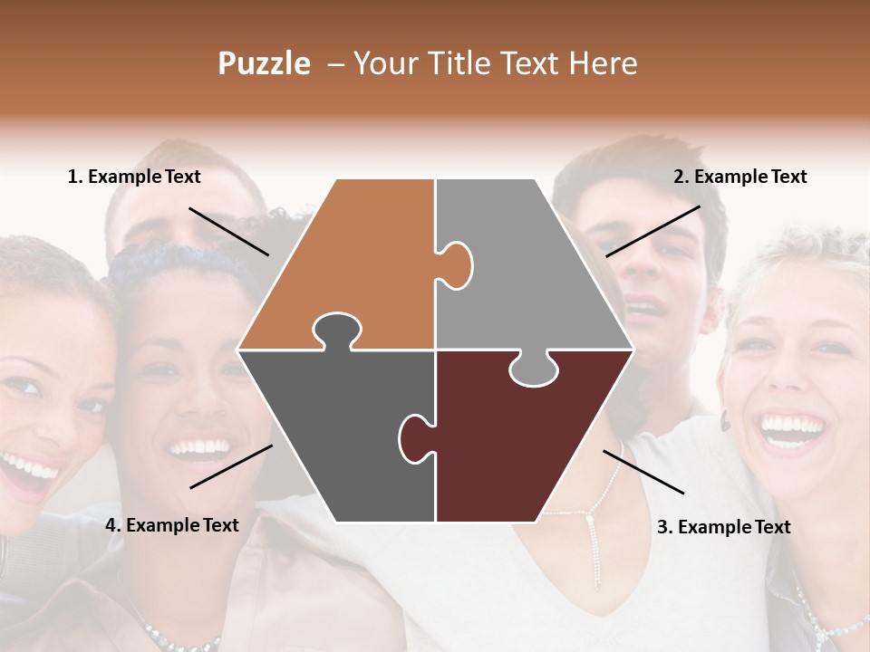 A Group Of People Are Smiling For The Camera PowerPoint Template