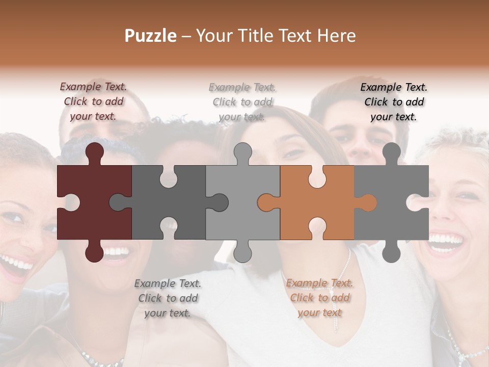 A Group Of People Are Smiling For The Camera PowerPoint Template