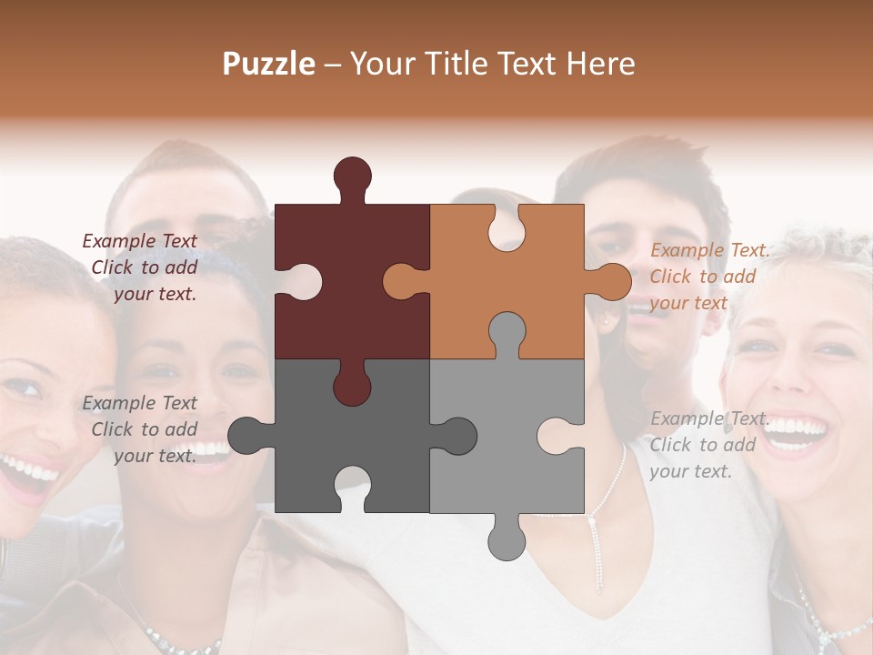 A Group Of People Are Smiling For The Camera PowerPoint Template