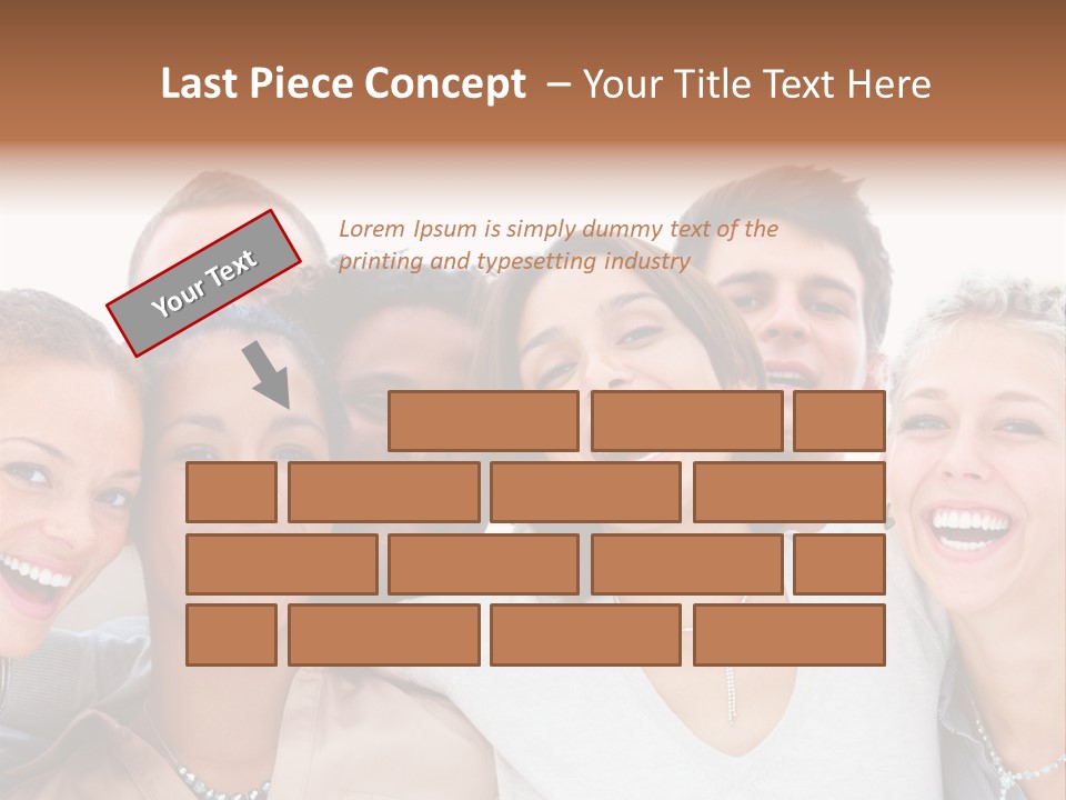 A Group Of People Are Smiling For The Camera PowerPoint Template