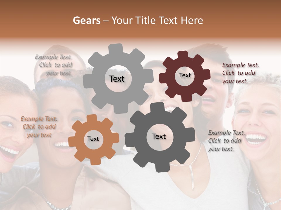 A Group Of People Are Smiling For The Camera PowerPoint Template