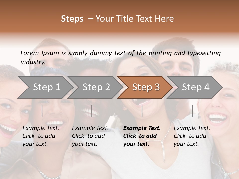 A Group Of People Are Smiling For The Camera PowerPoint Template