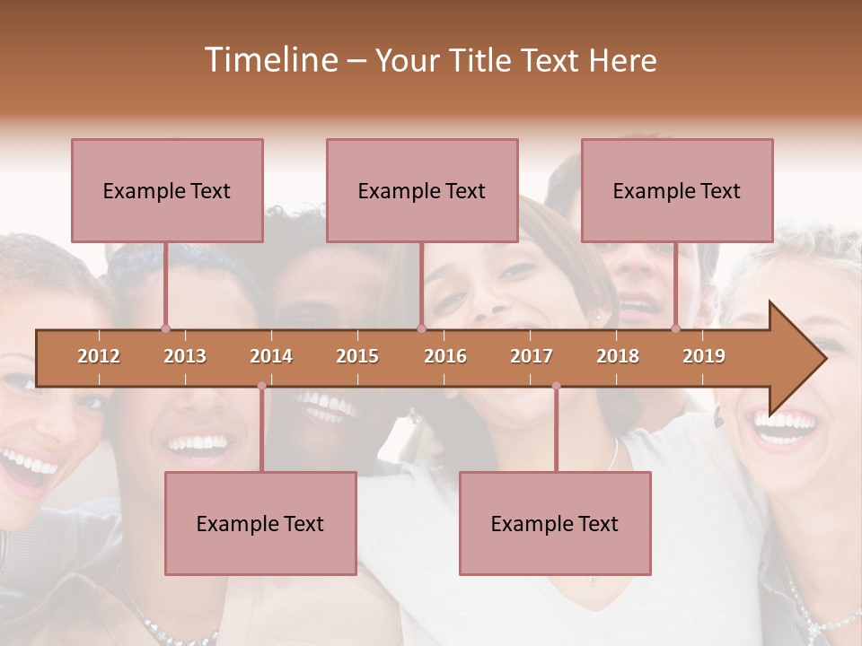 A Group Of People Are Smiling For The Camera PowerPoint Template