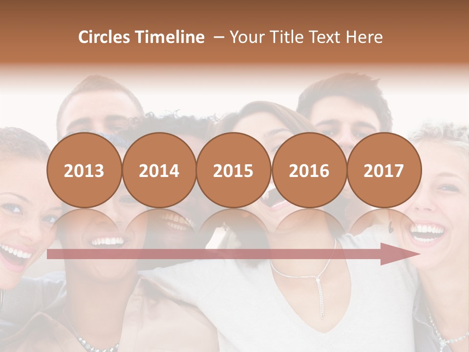 A Group Of People Are Smiling For The Camera PowerPoint Template