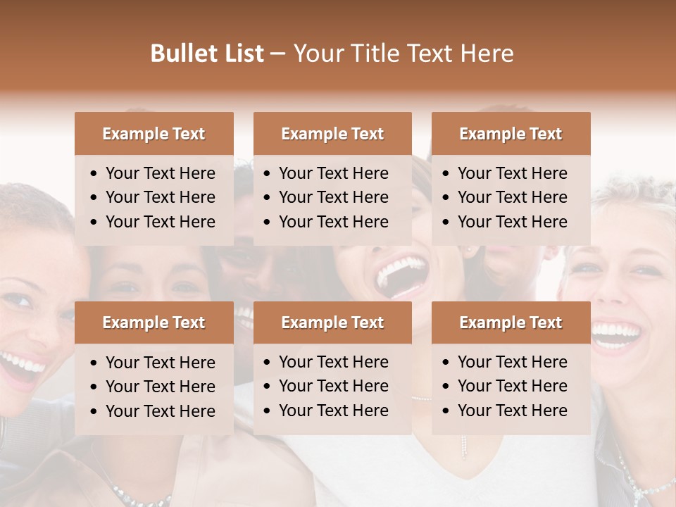 A Group Of People Are Smiling For The Camera PowerPoint Template