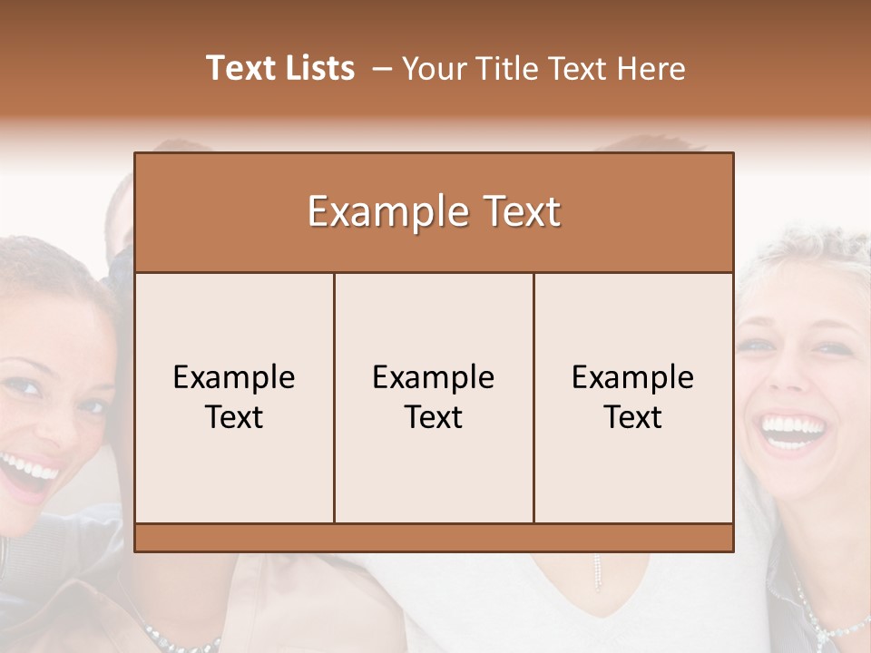 A Group Of People Are Smiling For The Camera PowerPoint Template
