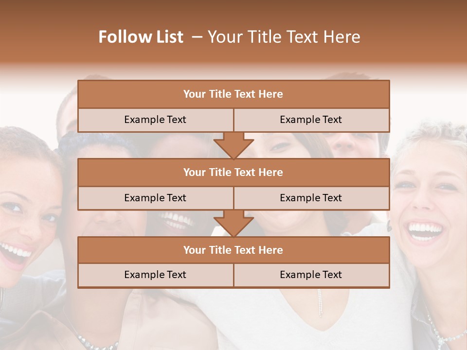 A Group Of People Are Smiling For The Camera PowerPoint Template