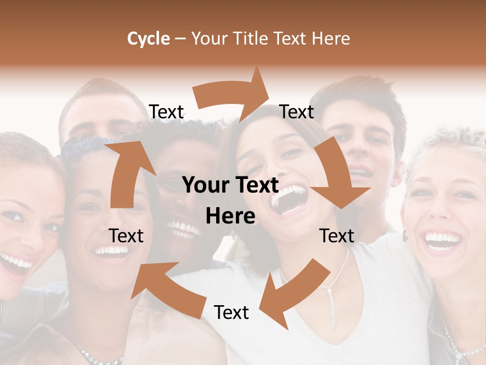 A Group Of People Are Smiling For The Camera PowerPoint Template
