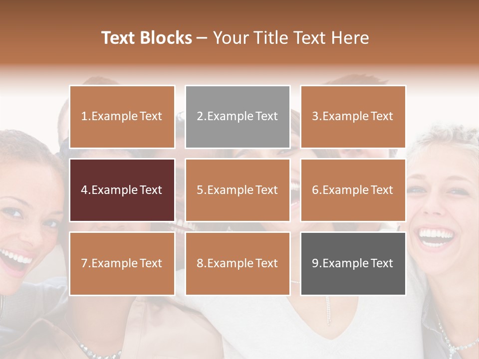 A Group Of People Are Smiling For The Camera PowerPoint Template