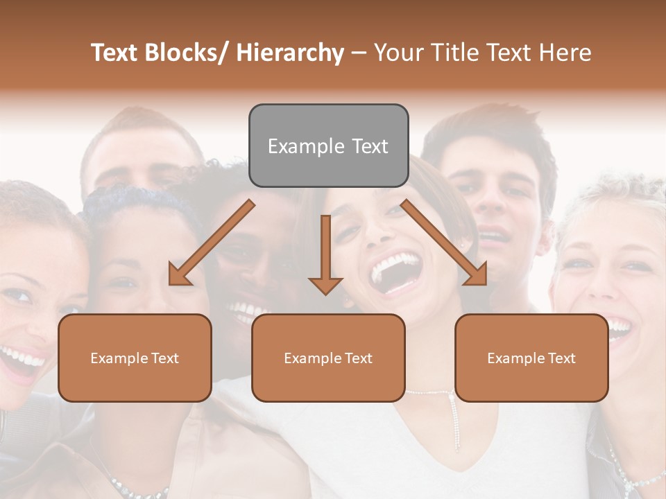 A Group Of People Are Smiling For The Camera PowerPoint Template