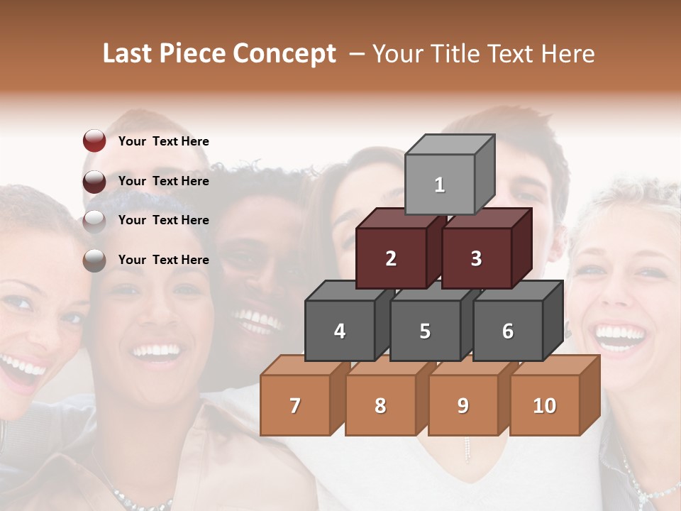 A Group Of People Are Smiling For The Camera PowerPoint Template