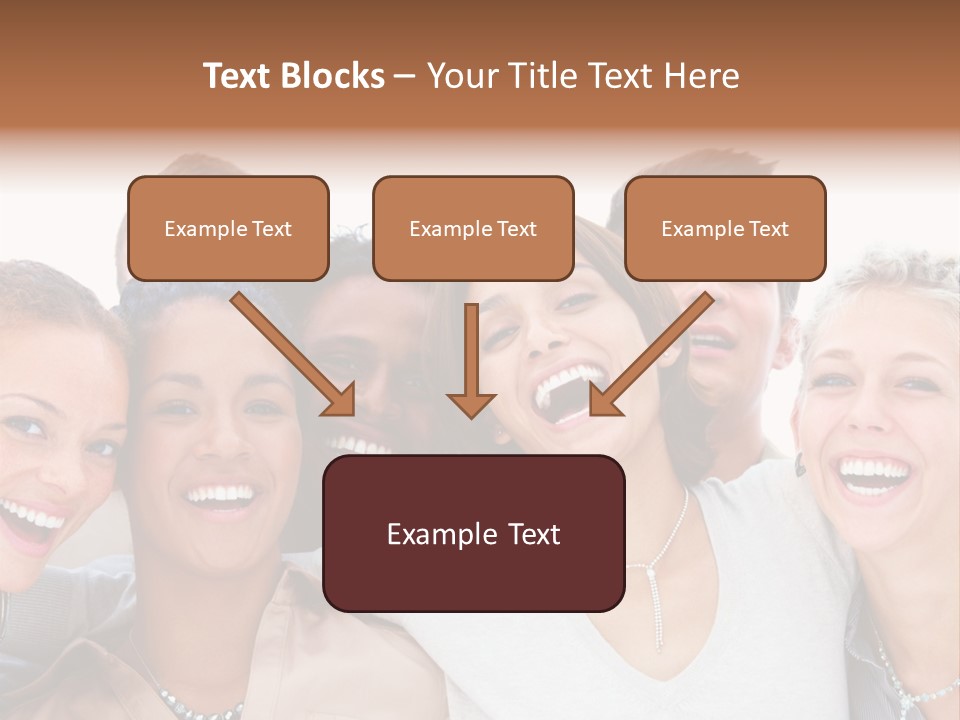 A Group Of People Are Smiling For The Camera PowerPoint Template