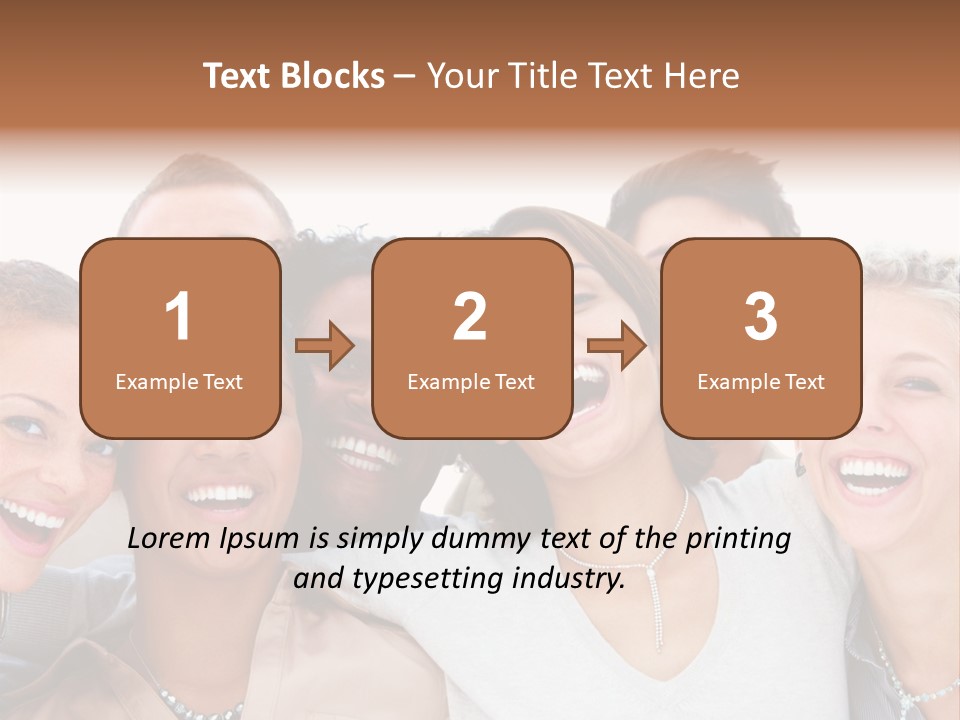 A Group Of People Are Smiling For The Camera PowerPoint Template
