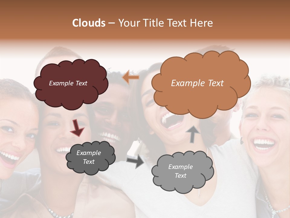 A Group Of People Are Smiling For The Camera PowerPoint Template