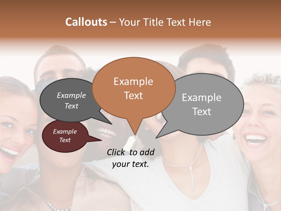 A Group Of People Are Smiling For The Camera PowerPoint Template