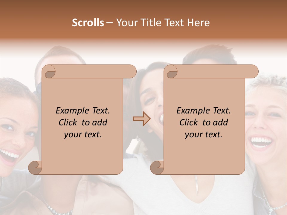 A Group Of People Are Smiling For The Camera PowerPoint Template