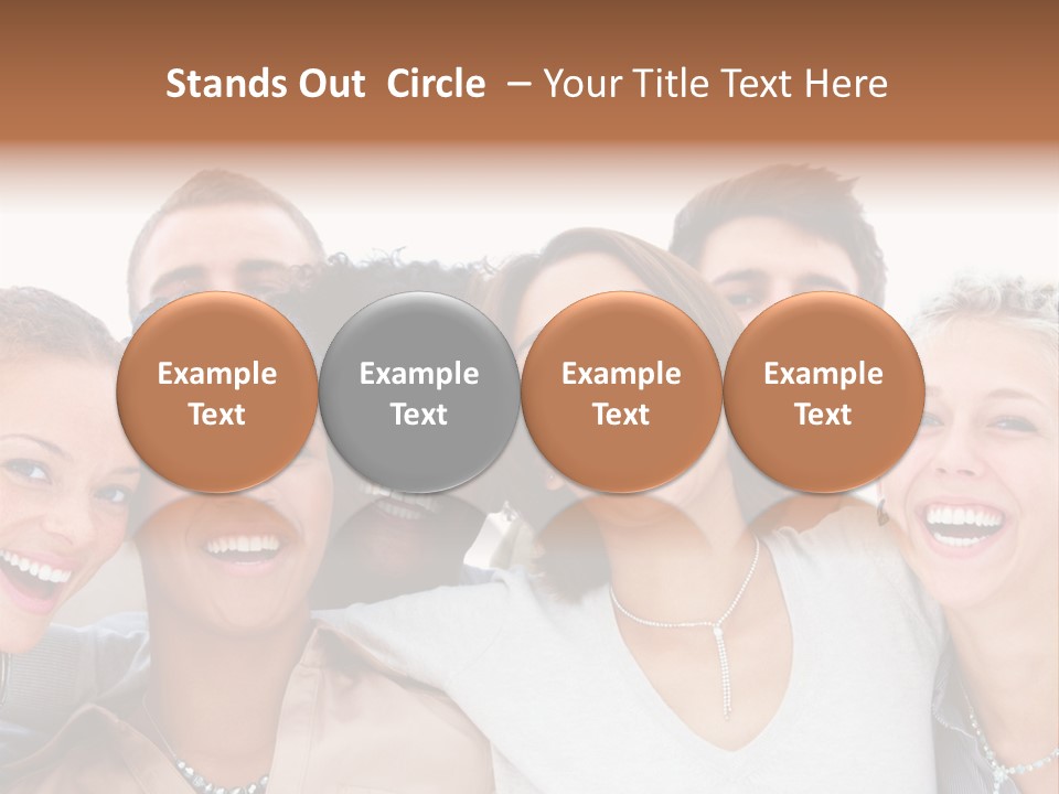A Group Of People Are Smiling For The Camera PowerPoint Template
