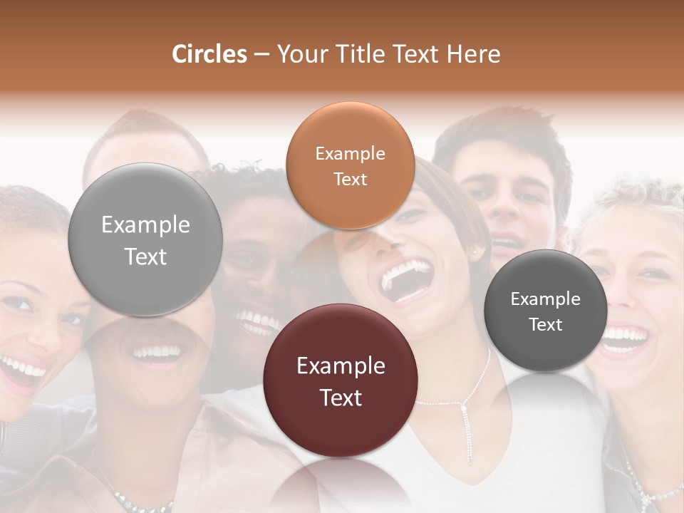 A Group Of People Are Smiling For The Camera PowerPoint Template