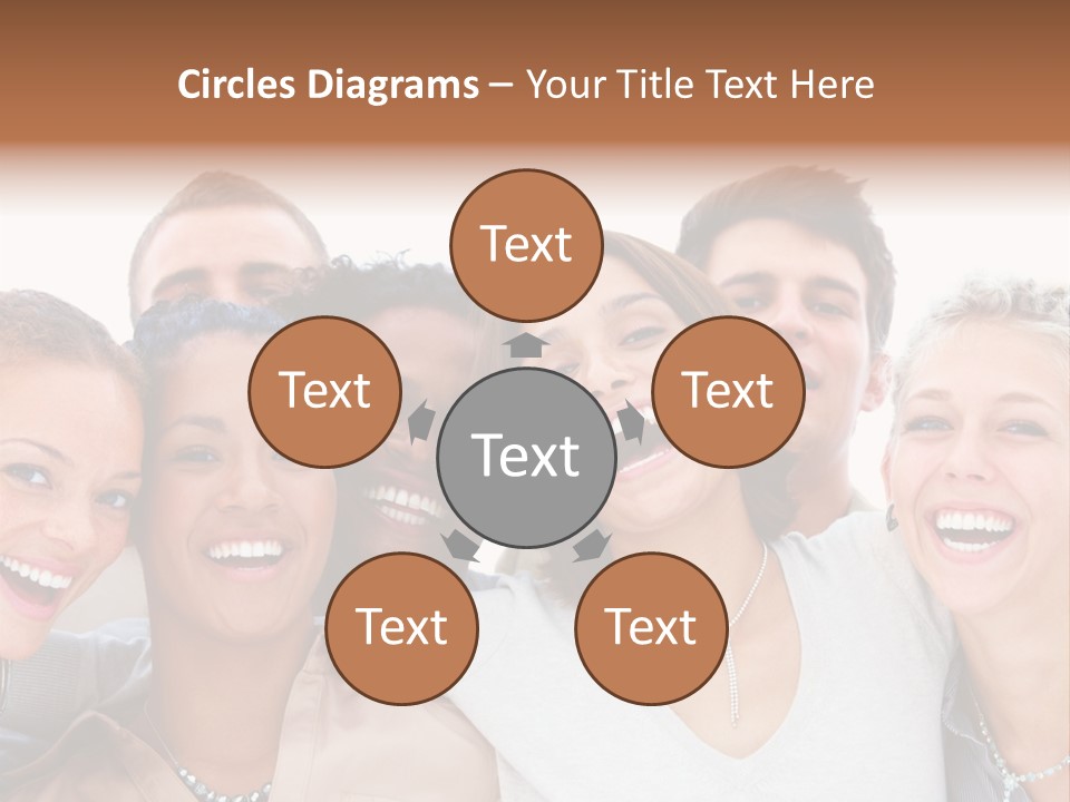 A Group Of People Are Smiling For The Camera PowerPoint Template