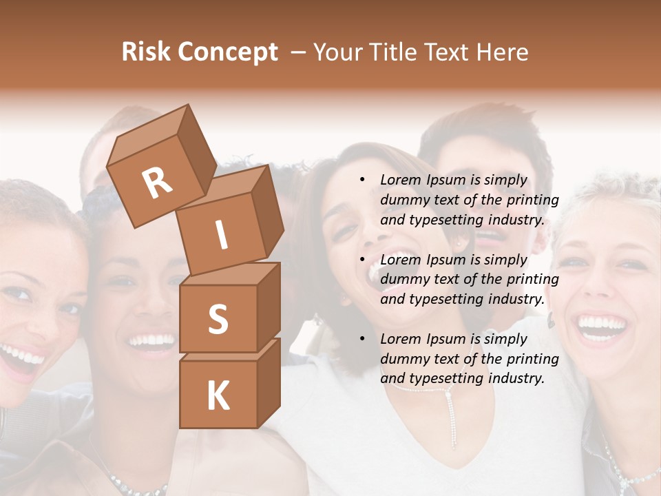 A Group Of People Are Smiling For The Camera PowerPoint Template