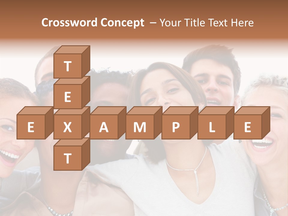 A Group Of People Are Smiling For The Camera PowerPoint Template