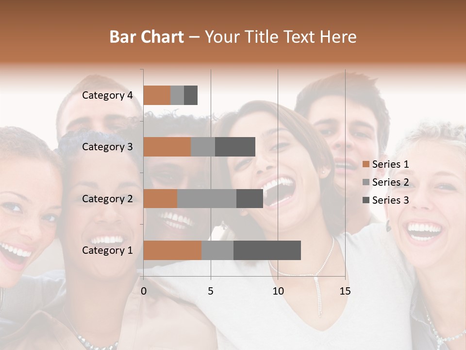 A Group Of People Are Smiling For The Camera PowerPoint Template