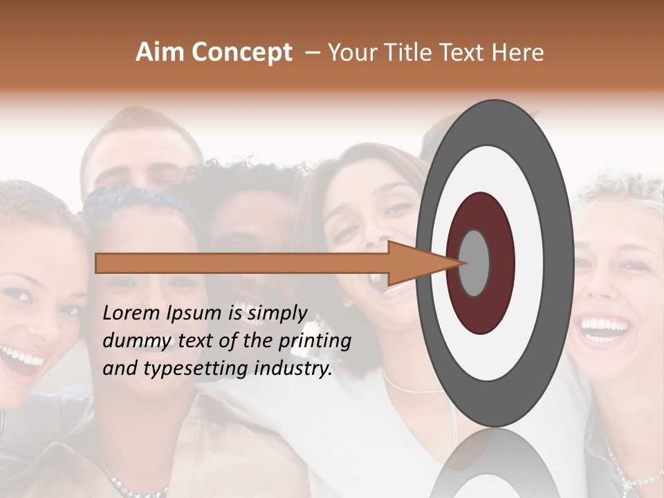 A Group Of People Are Smiling For The Camera PowerPoint Template