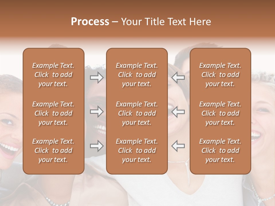 A Group Of People Are Smiling For The Camera PowerPoint Template