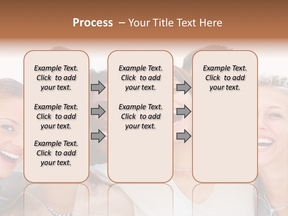 A Group Of People Are Smiling For The Camera PowerPoint Template