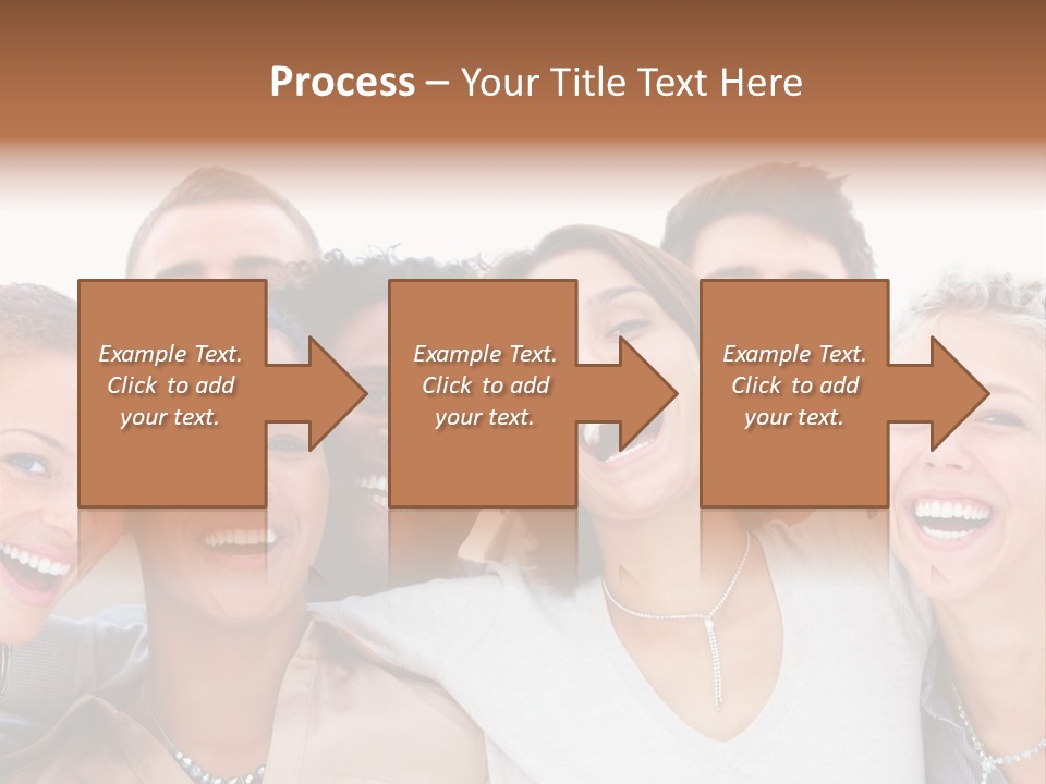 A Group Of People Are Smiling For The Camera PowerPoint Template